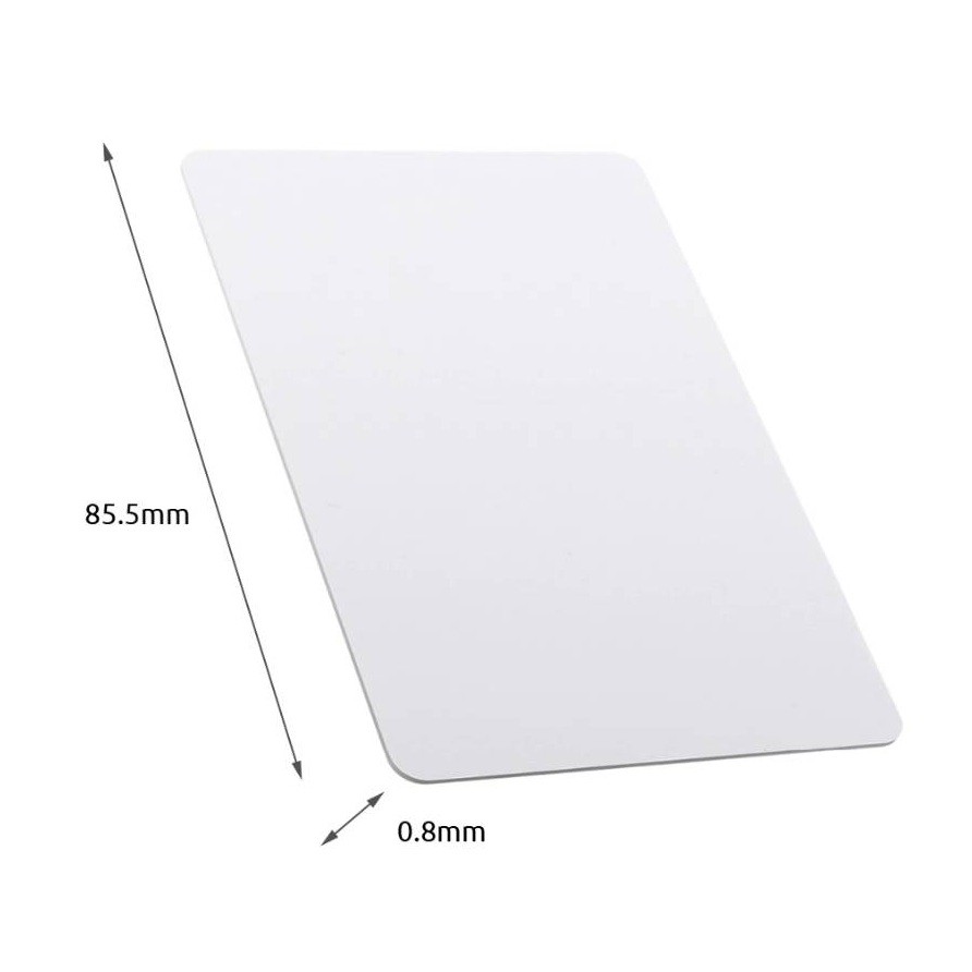 บัตร 2 ความถี่ Dual Frequency RFID Card 13.56MHz F80 + 125KHz TK4100 Card 0.8mm Thin For Access Control Sy