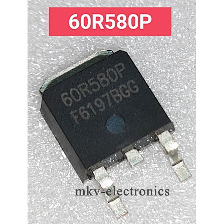 (1ตัว) 60R580P , MMF60R580P , MOSFET N-Channel 650V 8A 0.58Ω TO-252