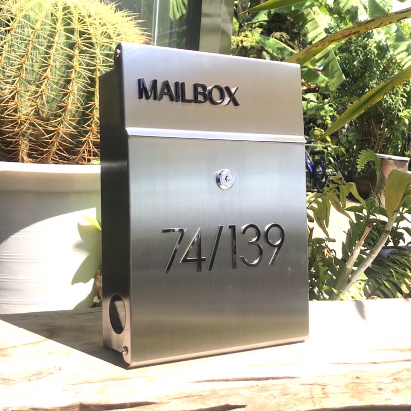 ตู้จดหมายสแตนเลส mail box แบบที่5 เกรด304 ตู้ไปรษณีย์ Mailbox สินค้า ...