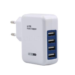 อะแดปเตอร์ชาร์จ Usb 4 พอร์ต Eu Plug Hubสำหรับเดินทาง