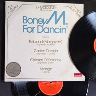 แผ่นเสียง 12 นิ้ว 2LP Boney รวมเพลงใช้ในดิสโก้เธค Super Maxi Boney M For Dancin speed45 ทดลองฟังได้ครับ