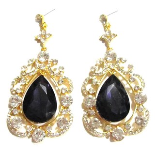 TANITTgems ต่างหู Chandelier ประดับเพชรคริสตัลออสเตรีย (สีม่วง)#985