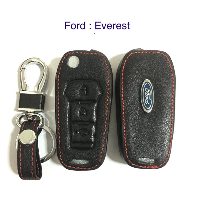 ซองหนังกุญแจรีโมทรถยนต์ Ford Everest พร้อมพวงกุญแจ