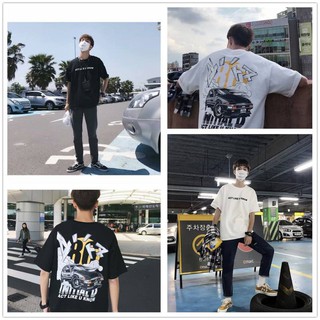 VM SHOP เสื้อยืดคอกลมผู้ชาย เสื้อยืดแขนสั้นผู้ชาย เสื้อยืดoversize รุ่น 0053