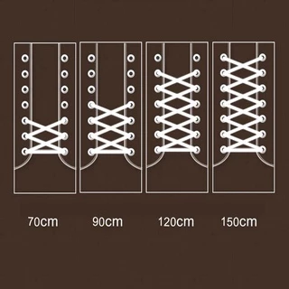 เชือกผูกรองเท้าผ้าใบ ทรงกลม ยาว 80 ซม. 100 ซม. 120 ซม. 140/160/14 สี 1 คู่