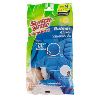 SCOTCH BRITE ถุงมือยางขนาดกลาง สำหรับสวมใส่เพื่อปกป้องมือคุณจากสิ่งสกปรก สารเคมี และเชื้อโรคต่างๆ ขณะทำงาน