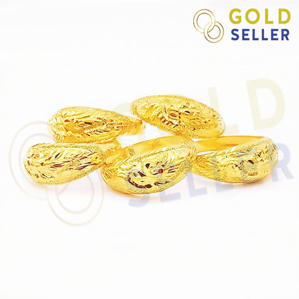 Goldseller แหวนทอง ลายโปร่งมังกร ครึ่งสลึง ทองคำแท้ 96.5%