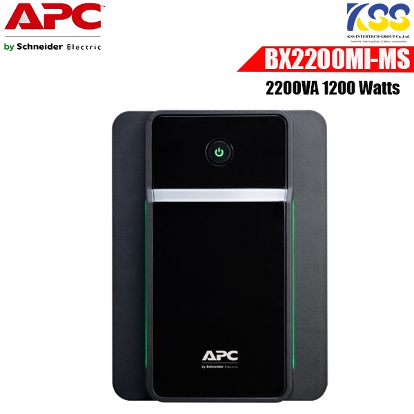 APC BX2200MI-MS UPS (2200VA/1200WATT)เครื่องสำรองไฟ AVR, 4UNIVERSAL OUTLET แถบไฟ LED ส่องสว่างแจ้งเต