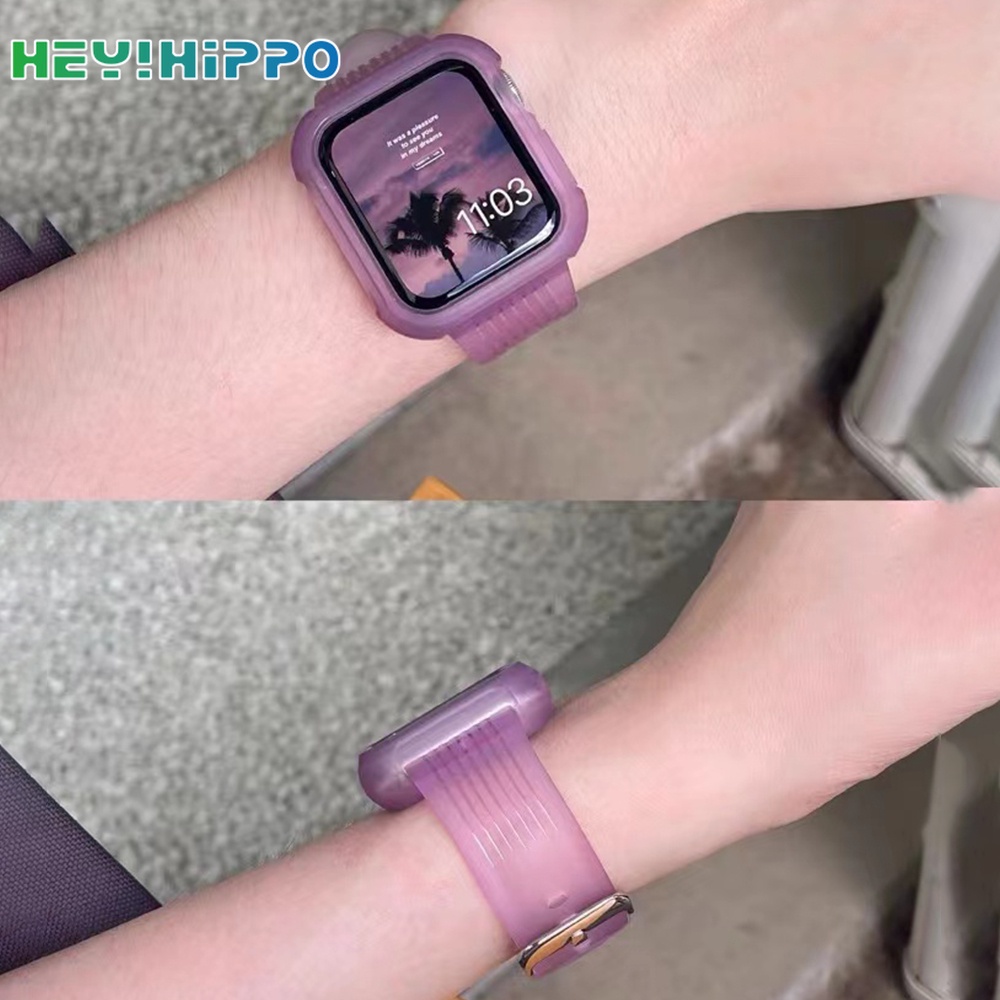 สายนาฬิกาข้อมือเจลลี่ใส สําหรับสมาร์ทวอทช์ iwatch 45 44 42 41 40 38 มม. 7 6 5 4 3 SE
