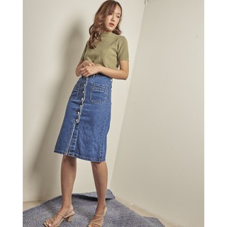 Tee Apparels - กระโปรงยีนส์ Jolie Denim Skirt #TeeappSK50