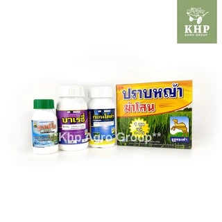 ปราบหญ้า ฆ่าโสน ยาฆ่าหญ้าในนาข้าว 🌾 กำจัดหญ้าทุกชนิด ข้าวไม่แดง กลิ่นไม่เหม็น 👍 1 ชุดใช้ได้ 3-4 ไร่ ตราอูฐทองคำ