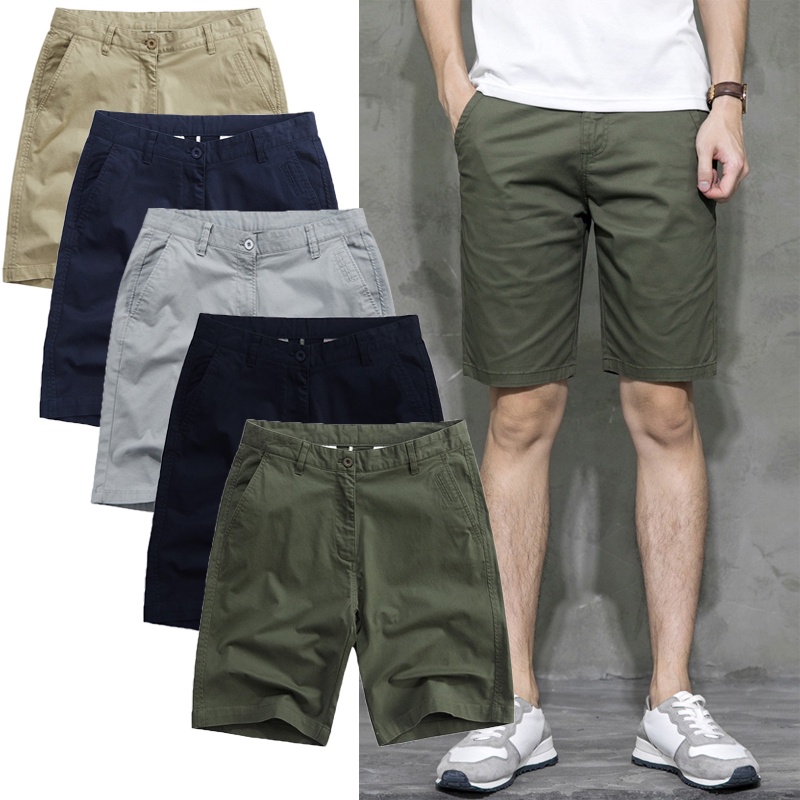 Seluar Pendek Lelaki Short PANTS Men Leisure Breathable PANTS 100% Cotton Casual Plain Shorts PANTS