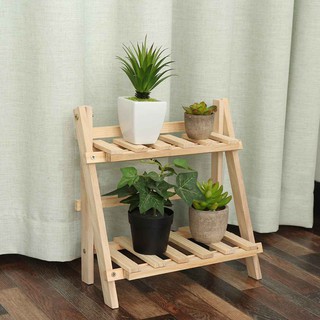 Living Room Floor Solid Wood Balcony Flower Stand, Wooden Rack, Multi-layer Indoor Multi-functional Succulent Green Radi