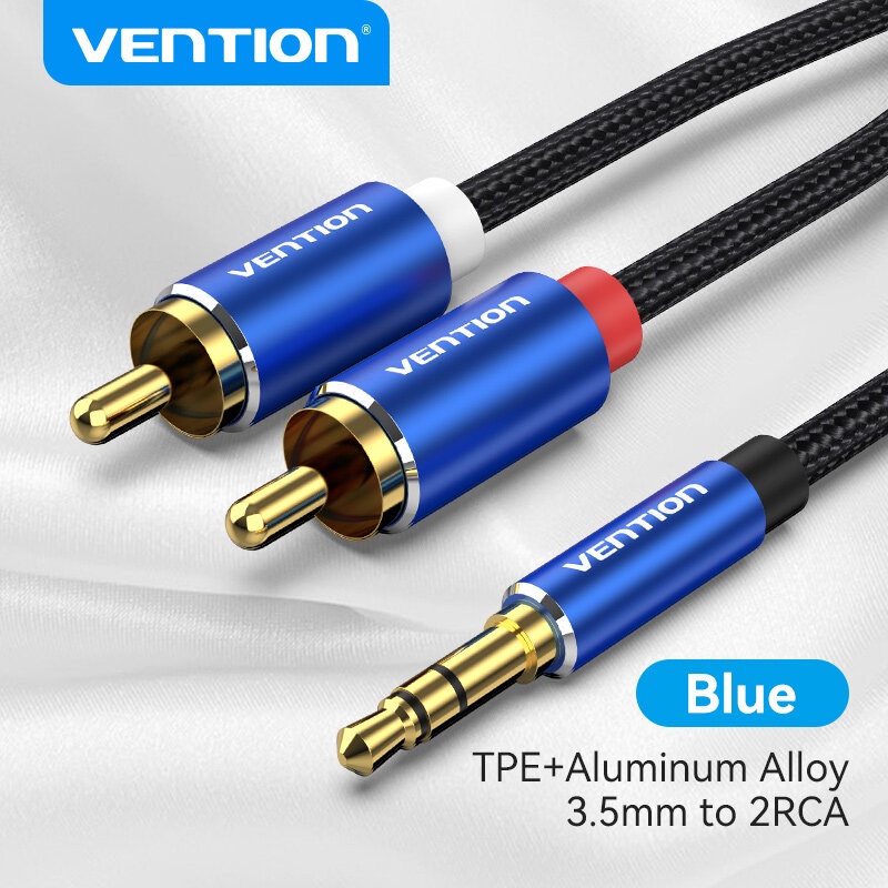 VentionRCA Cable 2rca to 3.5 audio cable rca 3.5mm Jack male to male ( Model: BCF/BCP-PVC/TPE) (0.5M-10M)