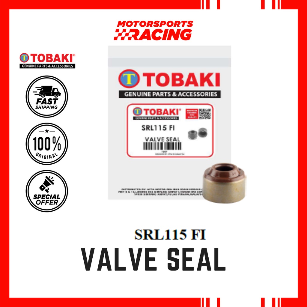 SRL110/SRL115 FI TOBAKI ซีลวาล์ว YAMAHA SRL 110 115 TAHAN LAMA MANTAP