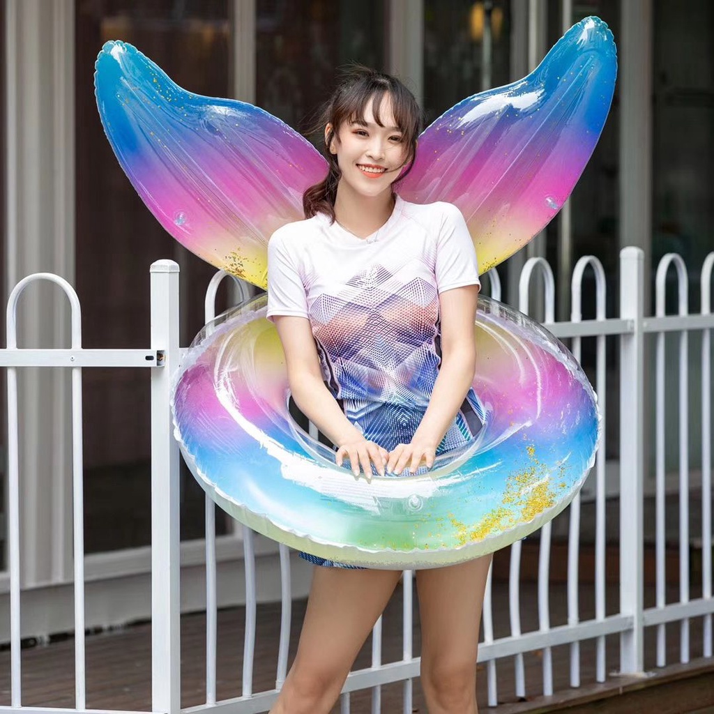 jqk ห่วงยางแฟนซี ห่วงยางว่ายน้ำเด็กน่ารักและผู้ใหญ่ สีรุ้งน่ารักๆ มี 2 ลายให้เลือก รุ่น E005-E004-E020-E021-E022