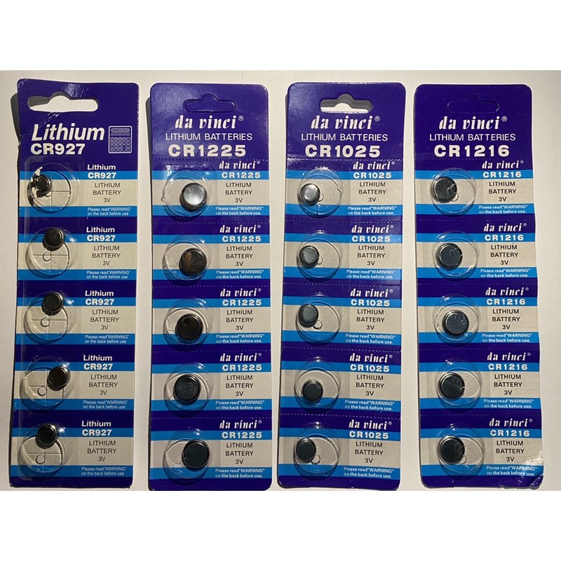 ถ่านกระดุม รุ่น CR1025 CR1216 CR927 CR1225 CR1625 CR1130 CR1220 3V Lithium Batพร้อมส่ง (1 Pack มี 5 