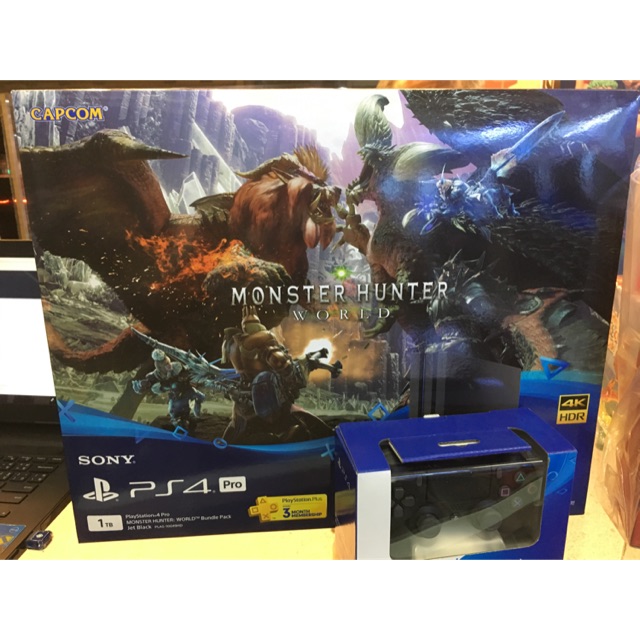 (ใส่โค้ด DAY357RQ ลด 150.-) ps4Pro monster hunter world set 2 จอย