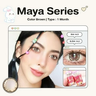 Candylens คอนแทคเลนส์ลายฮิต รุ่น Maya สีน้ำตาล พร้อมส่งแบบปกติ และค่าสายตาสั้น 0.00-10.00