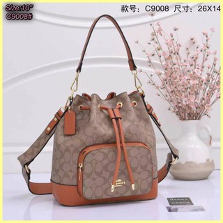 พร้อมส่ง กระเป๋าถือ สะพายข้าง coach ขนาด 10 นิ้ว กระเป๋าทรงจีบ กระเป๋าสะพายข้าง โค้ช กระเป๋าสีฟ้า