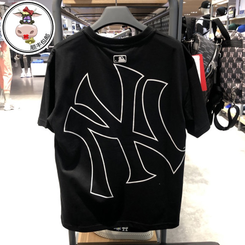 ใหม่เสื้อยืดลําลองสําหรับผู้ชายผู้หญิงแขนสั้นคอกลมพิมพ์ลายตัวอักษร Ny ทรงหลวม 31Ts33