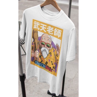 ☎∏เสื้อยืด Uni รุ่น ผู้เฒ่าเต่า Master Roshi Edition T-Shirt Dragon Ball สวยใส่สบายแบรนด์ Khepri 100cotton comb เงิน เสื