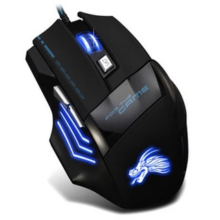 เมาส์เกมมิ่งออพติคอล 5500 DPI 7 ปุ่ม มีไฟ LED พอร์ต USB คุณภาพสูง สําหรับ Pro Gamer