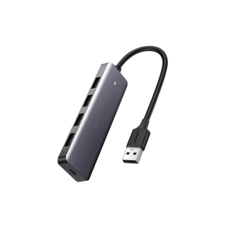 โปรโมชั่น : UGREEN รุ่น 50985 USB 3.0 Hub 4 Port Ultra Slim Data 5Gbps Hub Plastic case with 5V Micro USB Power Compatible for MacBo