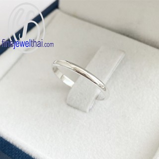 Finejewelthai แหวนทองคำขาว-แหวนหมั้น-แหวนแต่งงาน-Silver-Wedding-Ring - R110100