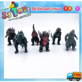 SS Toys โมเดลก็อตซิลล่า รวมก็อตซิลล่า 6ตัว สูง10ซม.