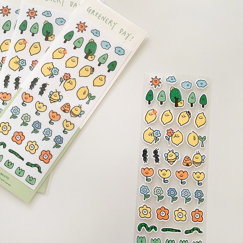 [พร้อมส่ง] second morning • — greenery sticker สติ้กเกอร์
