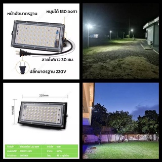 ไฟสปอตไลท์ 220 V ไฟ LED 65 ดวง พร้อมปลั๊กไฟ สปอตไลท์สนามกีฬา ไฟสปอตไลท์สนามบอล โคมไฟสนาม ไฟสปอตไลท์ติดหน้าบ้าน สปอตไลท์