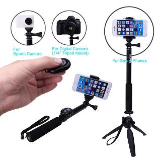ใหม่ 3 in 1 ไร้สายบลูทู ธ S Elfie ติด + S Elfie ขาตั้งกล้องแบบพกพา MonopodFor Iphone / Android / หัวเว่ยสำหรับ GoPro