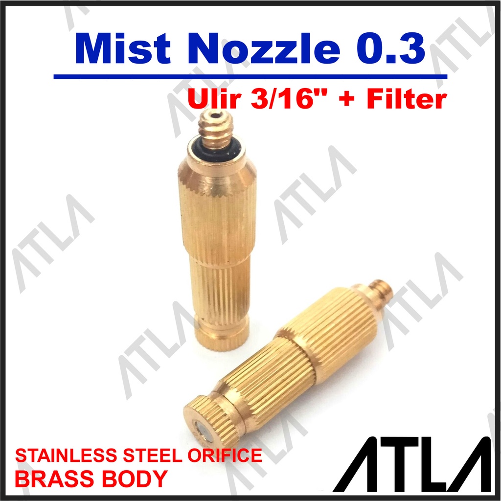 หัวฉีดหมอก เกลียว 0.3 มม. + เครื่องพ่นหมอกกรอง Aeroponic IF015