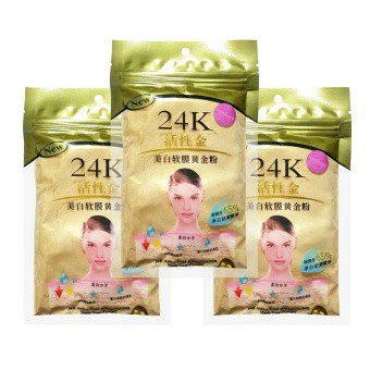 ผงมาร์คหน้าทองคำ 24K 50g. 3 ชิ้น