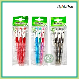 ปากกา Flexoffice 0.7mm. (3ด้าม) Super Trendee