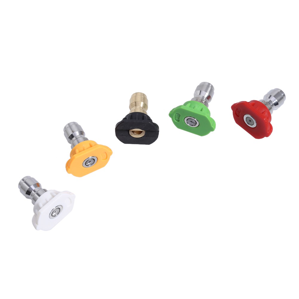ACT 5 Pack Color Coded Pressure Washer Spray Nozzle Tips Jet 1/4