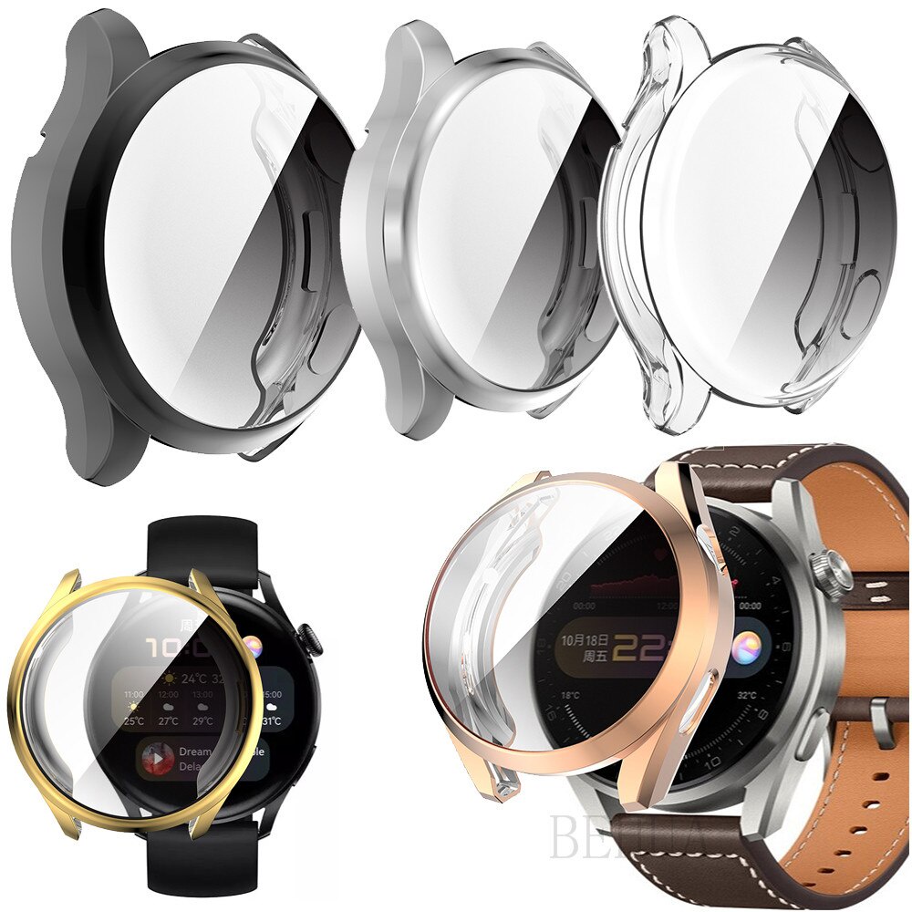 เคสนาฬิกาข้อมือ Tpu แบบใส กันกระแทก สําหรับ Huawei Watch 3 46 มม. Huawei Watch3 Pro 48 มม.