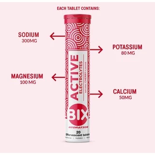 BIX HYDRATION ACTIVE ELECTROLYTES เม็ดฟู่ละลายน้ำ ชดเชยเกลือแร่ที่สูญเสียไป