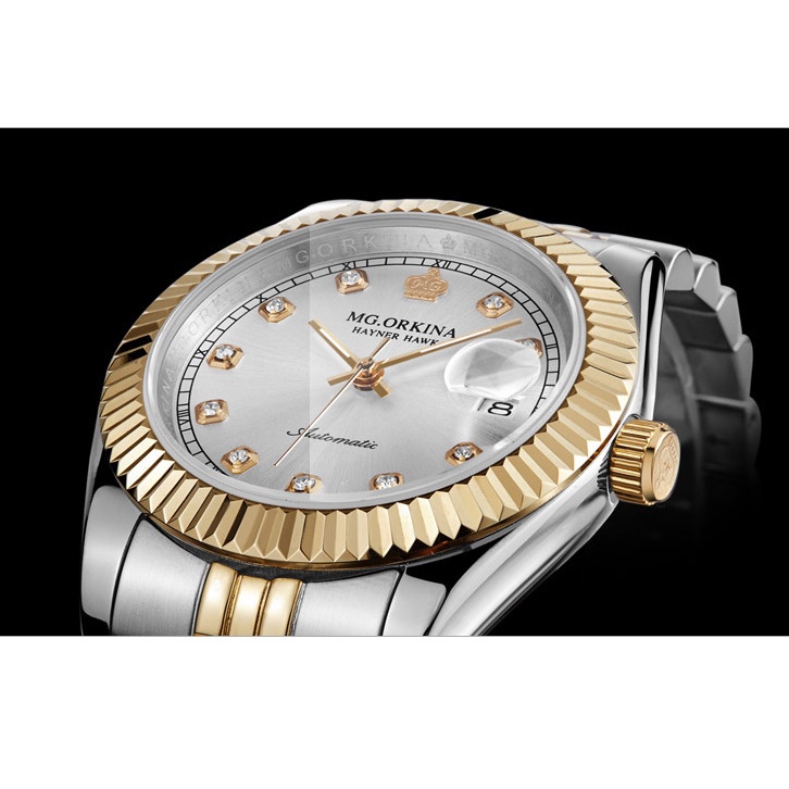 Rolex นาฬิกาข้อมือควอตซ์ สายแสตนเลสเรืองแสง สําหรับผู้ชาย