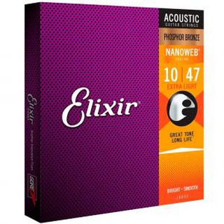 สายกีต้าร์โปร่ง Elixir 10-47 Nanoweb