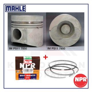 MAHLE ลูกสูบ+แหวน NPR สำหรับ ISUZU รุ่นเครื่อง 6BG1-TC (กลม)