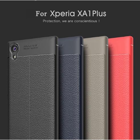 เคส สำหรับ Sony Xperia XA1 Plus Dermatoglyph Full Cover Leather TPU Case