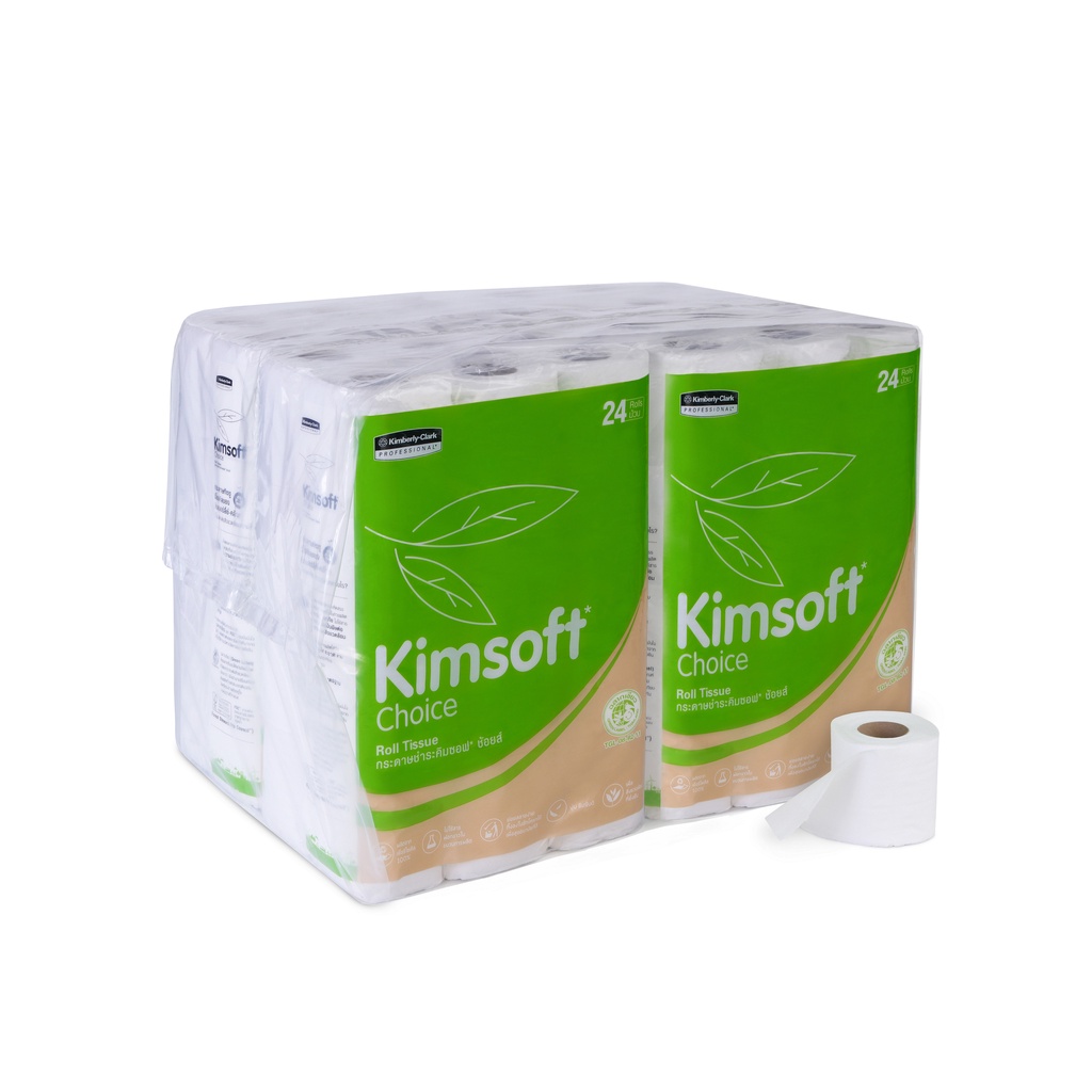 กระดาษชำระ Kimsoft Choice 96 ม้วน (24ม้วนx4แพ็ค) - 4091
