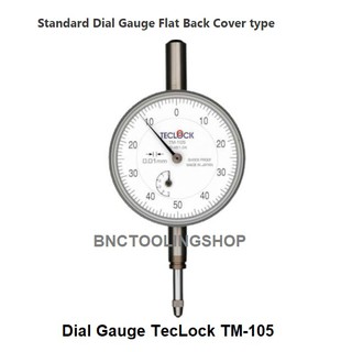 ไดอัลเกจ TechLock รู่นTM-105(L), Techlock Dial Indicator TM-105(L)(0-5mm)-0.01mm with Lug back.