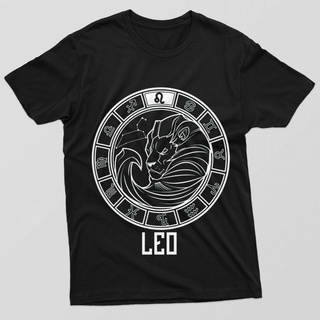 ขายดี เสื้อยืดลําลอง แขนสั้น พิมพ์ลาย Leo Zodiac Astrological Sign Birthday สไตล์คลาสสิก210615S083 TA9 GHpabg95HGmloi82