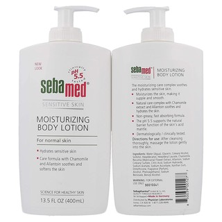 ราคาพิเศษ Sebamed Moisturizing Body Lotion 400 ml. ขวดปั๊มใช้งานง่าย โลชั่นบำรุงผิวสำหรับผิวธรรมดาและแพ้ง่าย