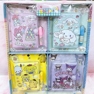 Sanrio Mymelody Kuromi Cinnamoroll สมุดโน้ตไดอารี่ ขนาด A6 ลายจุด ของขวัญสําหรับเด็ก