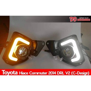 เดไลท์ daylight รถตู้  hiace commuter 2014 2015 2016 2017 2018 ลายLED ตัว C