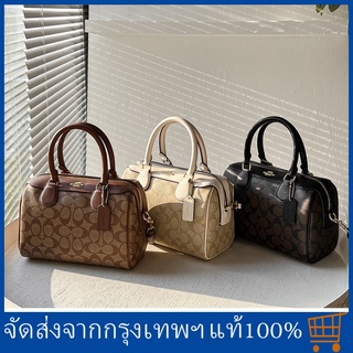 Spot COACH F32203 กระเป๋าสะพายบอสตันหมอนคลาสสิกกระเป๋าถือสุภาพสตรีกระเป๋า